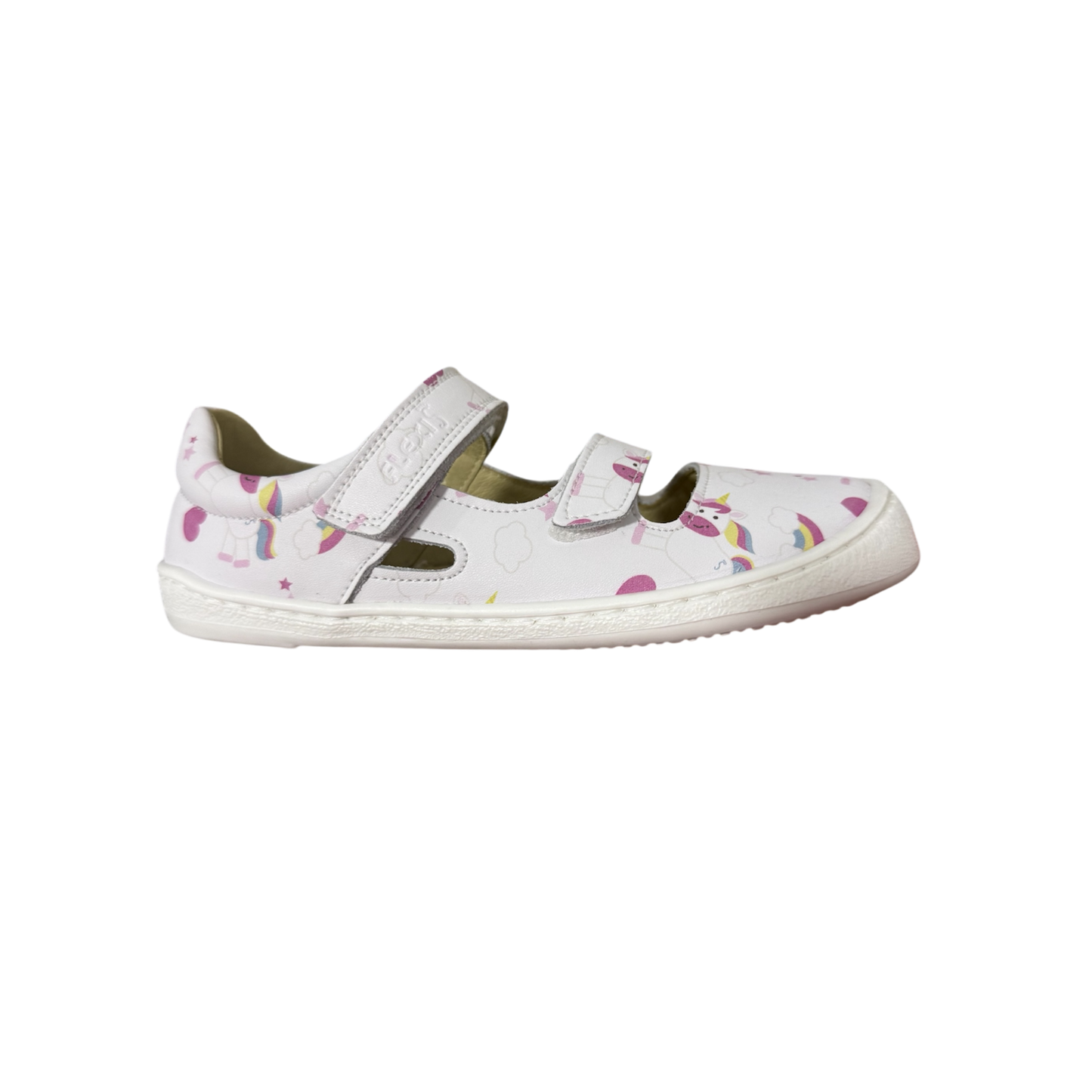 Sandalia blanca de Unicornios Flexi Nens con contrafuerte