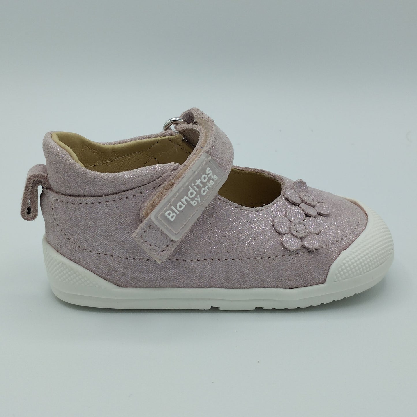 Zapato barefoot - Blanditos Serraje Puntini Flor Baby