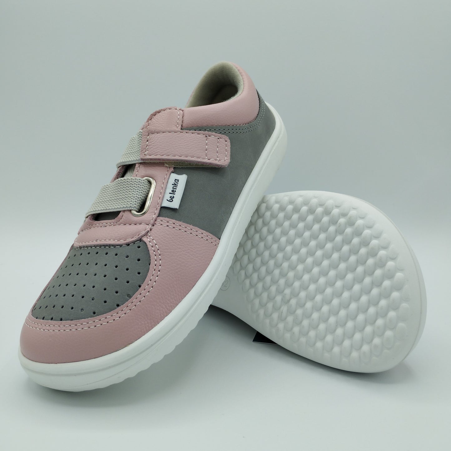 Barefoot zapatillas de niños Be Lenka Fluid - Pink & Grey