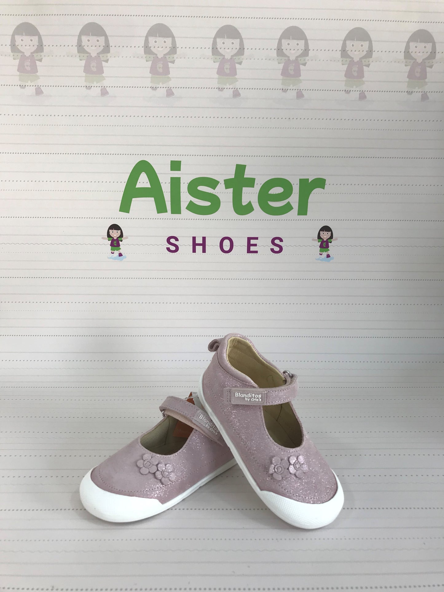 Zapato barefoot - Blanditos Serraje Puntini Flor Baby